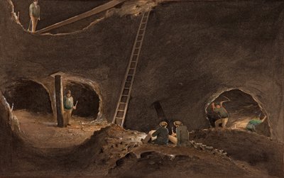 Nealess Stopes, Burra Burra Mine, April 12th 1847 by S. T. Gill